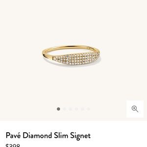 Mejuri pave double slim signet ring